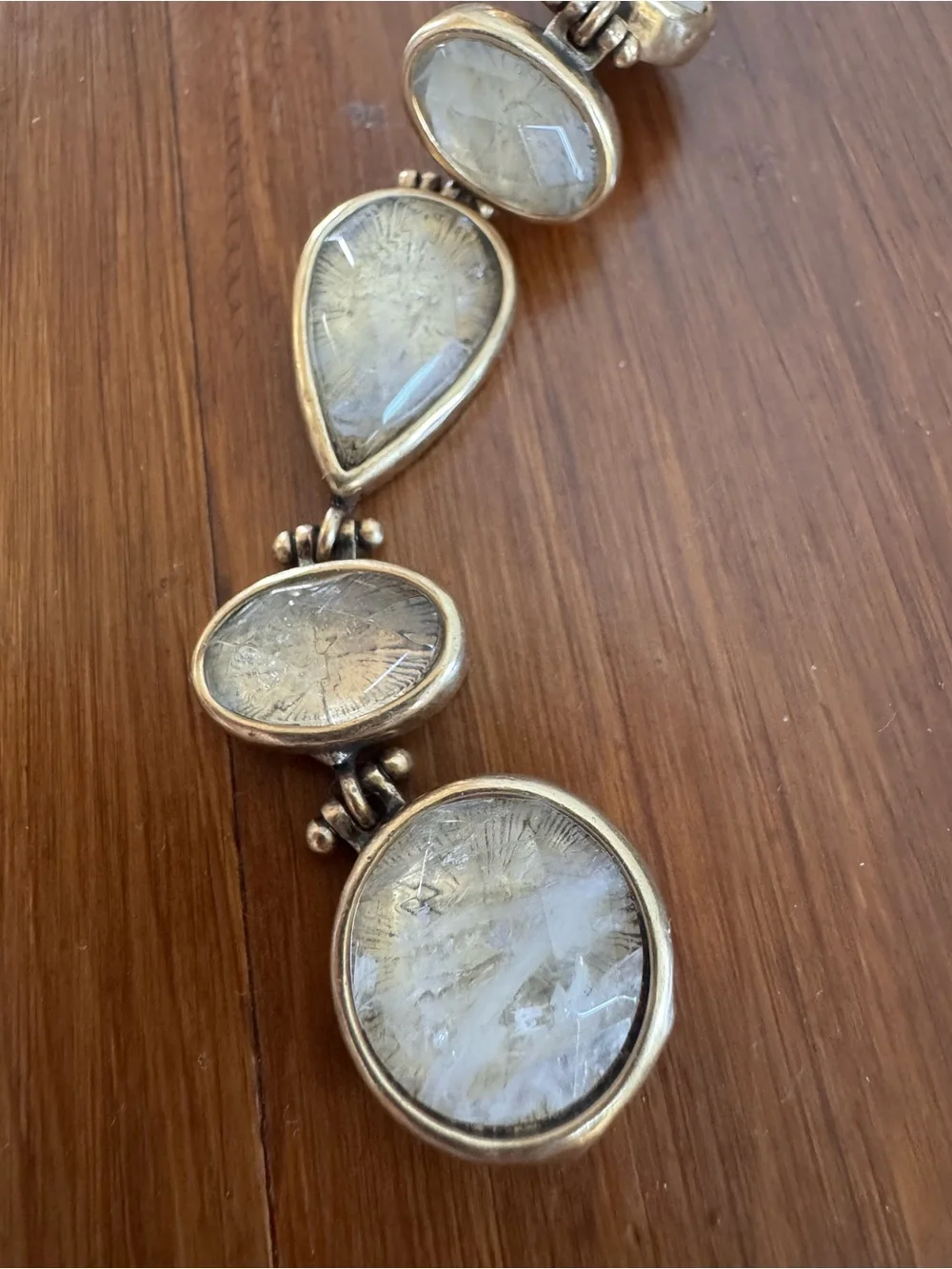 Lucky Brand Gold-Tone Bracelet with Rutilated Quartz Cabochons
